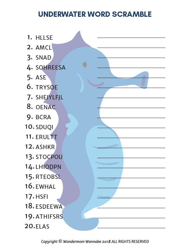 Under the Sea Activity Kit for Kids