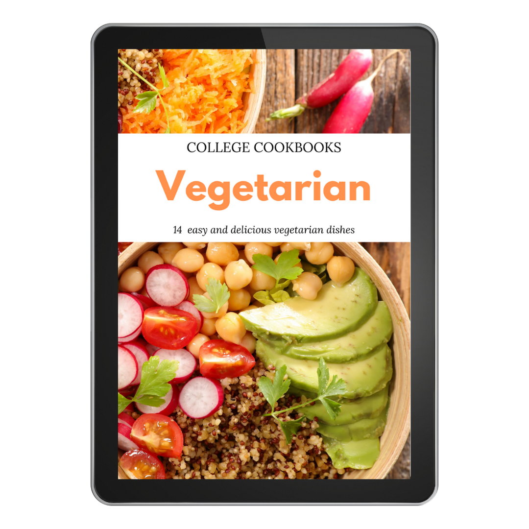 Wondermom Shop's College Cookbook Bundle is a vegetarian cookbook.