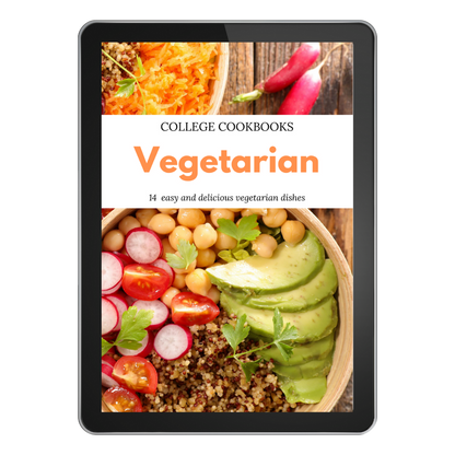 Wondermom Shop's College Cookbook Bundle is a vegetarian cookbook.