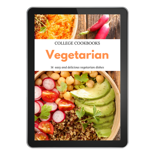 Wondermom Shop's College Cookbook Bundle is a vegetarian cookbook.