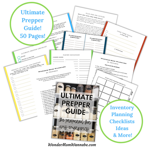 The Wondermom Shop Ultimate Prepper Guide for emergencies, available in printable format.