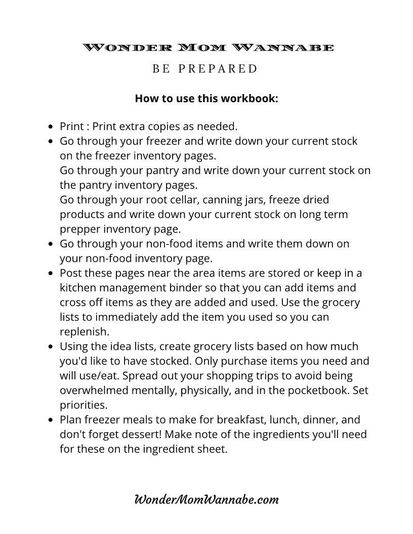 A printable poster with the words 'Ultimate Prepper Guide' on it from Wondermom Shop.