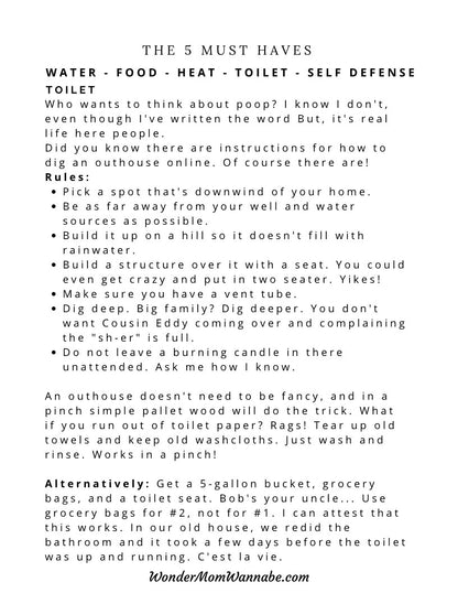 The Ultimate Prepper Guide by Wondermom Shop, containing 5 printable must-haves to prepare for emergencies.