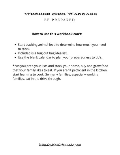 Description: How to use the Ultimate Prepper Guide from Wondermom Shop as a prepper guide for emergencies.