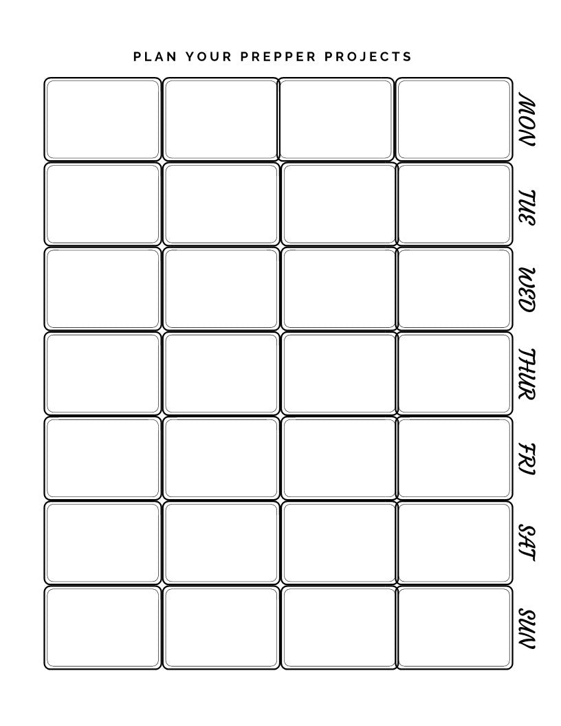 Printable Ultimate Prepper Guide worksheet for emergencies from Wondermom Shop.
