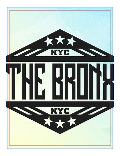 Check out the New York City Travel Guide and Activity Kit for Kids by Wondermom Shop, featuring a black geometric sign with "The Bronx" and "NYC" on a light gradient background—an essential item for families exploring Manhattan Points of Interest.