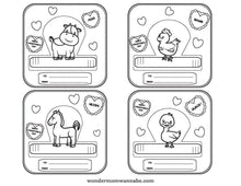 Load image into Gallery viewer, Farm Animal Valentine Finger Puppets
