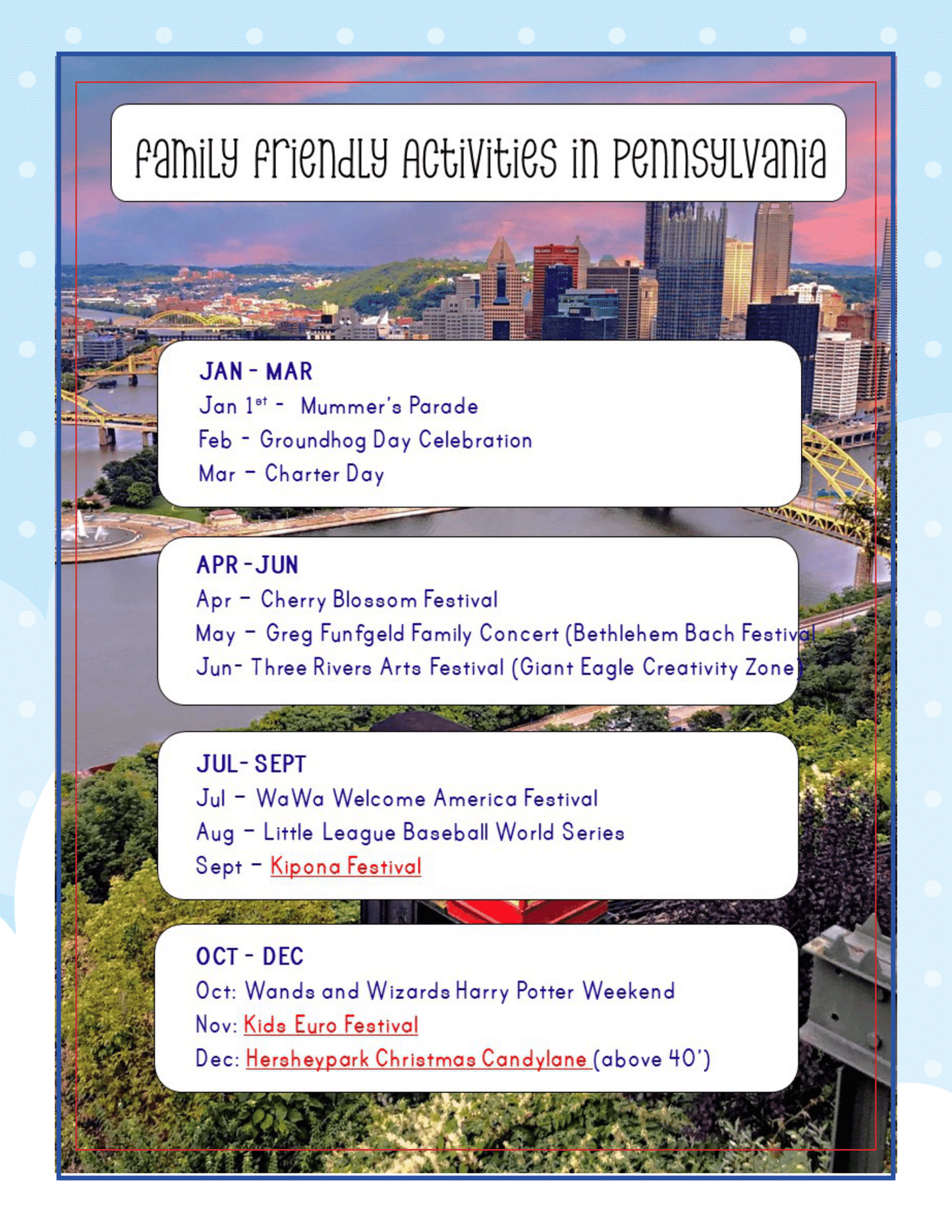 Pennsylvania Travel Guide and Activity Kit for Kids