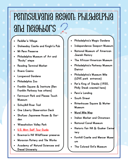Pennsylvania Travel Guide and Activity Kit for Kids