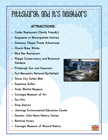 Pennsylvania Travel Guide and Activity Kit for Kids